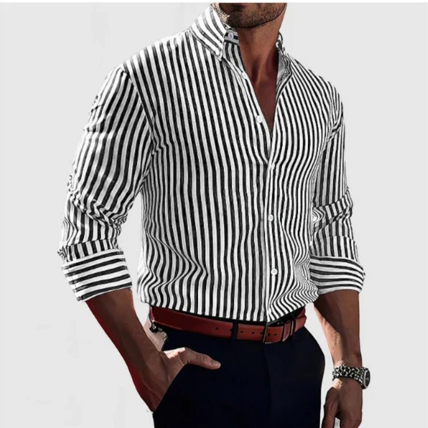 Francesco – Camicia A Righe Dal Design Classico