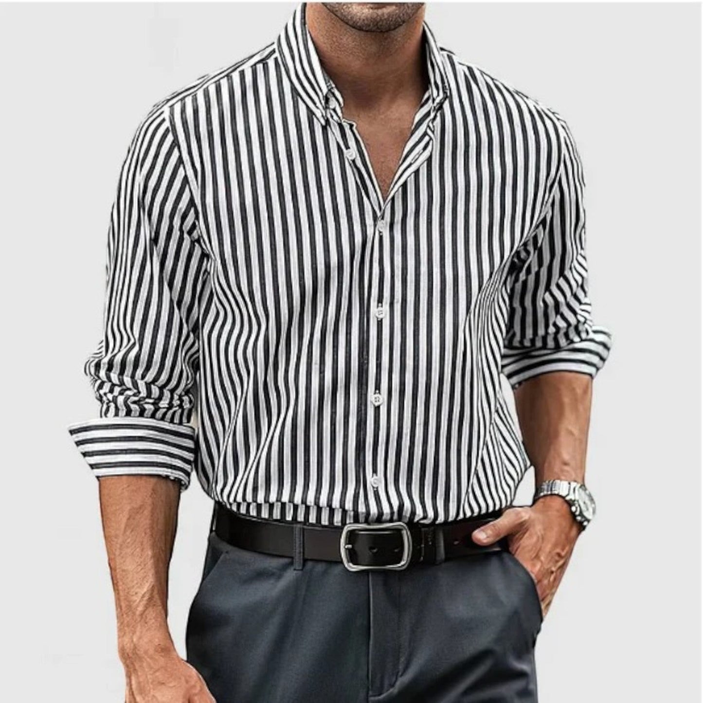 Francesco – Camicia A Righe Dal Design Classico