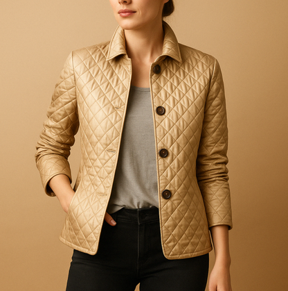 Paola – Giacca Autunnale Elegante Seta e Cotone Donna
