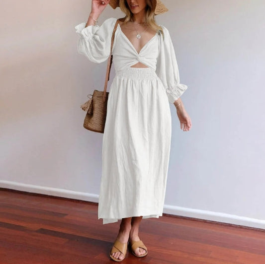 Ida – Vestito In Stile Parigino Con Maniche A Volant Di Tendenza