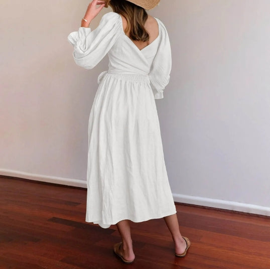 Ida – Vestito In Stile Parigino Con Maniche A Volant Di Tendenza