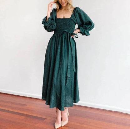 Ida – Vestito In Stile Parigino Con Maniche A Volant Di Tendenza