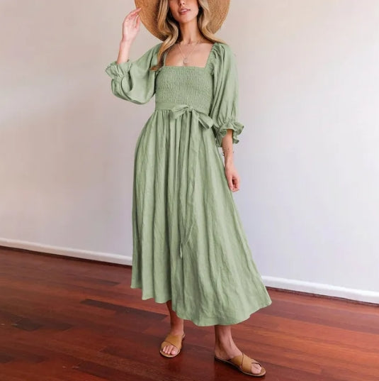 Ida – Vestito In Stile Parigino Con Maniche A Volant Di Tendenza