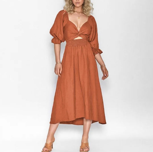 Ida – Vestito In Stile Parigino Con Maniche A Volant Di Tendenza