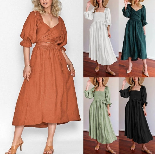 Ida – Vestito In Stile Parigino Con Maniche A Volant Di Tendenza