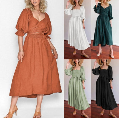 Ida – Vestito In Stile Parigino Con Maniche A Volant Di Tendenza