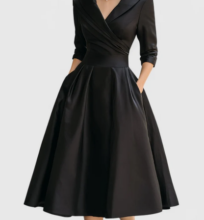 Loretta - Vestito midi donna incrociato elegante