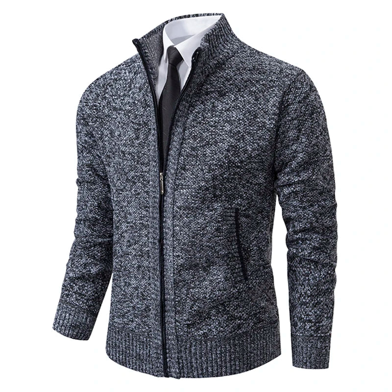 Dino - Cardigan Uomo Con Zip Stile Moderno