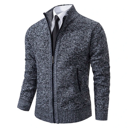 Dino - Cardigan Uomo Con Zip Stile Moderno