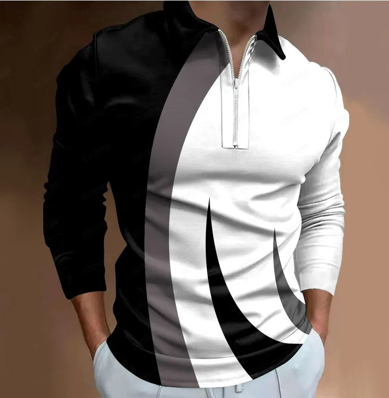 Hektor - Polo Uomo con Chiusura a Zip