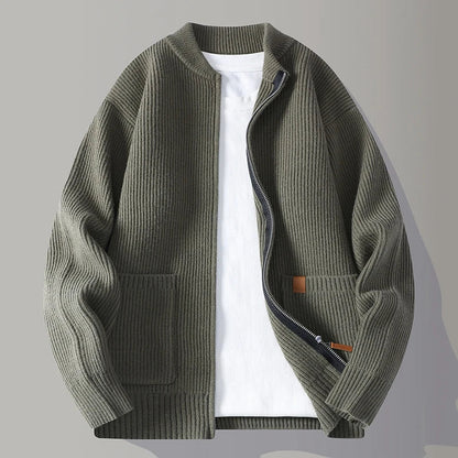 Giuseppe - Cardigan Uomo con Cerniera e Tasche