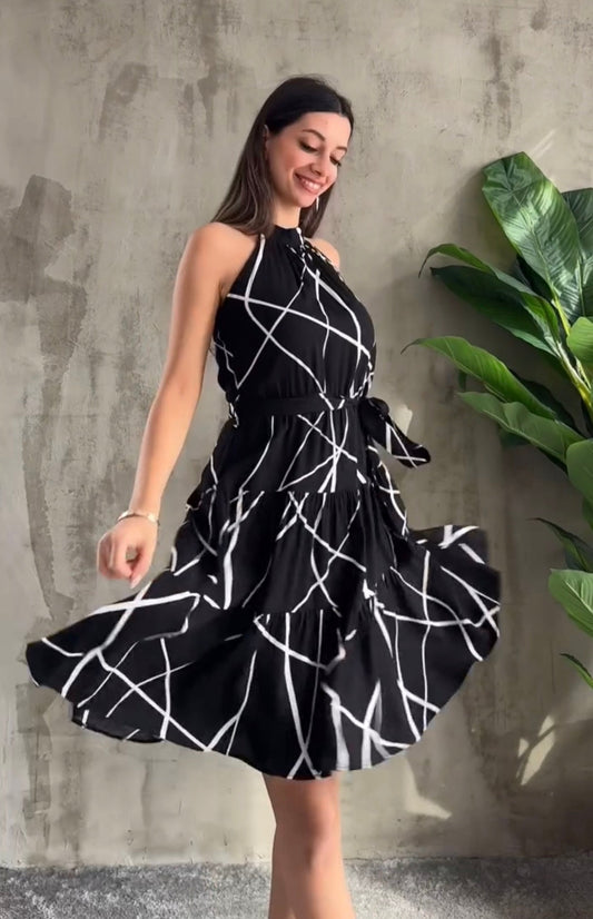Sebastiana - Vestito elegante Nicoletta da donna Nero