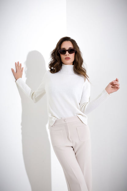 Ivania - Maglia Donna Collo Alto Elegante