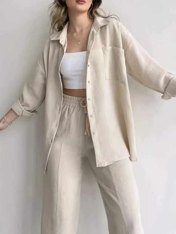 Ludovica - Set Camicia e Pantaloni Elegante e Versatile