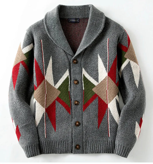 Tazio - Cardigan Brooks Western Stile Uomo Elegante
