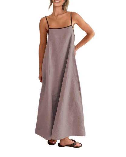 Benedetta – Vestito Maxi Con Spalline Sottili E Raffinata Schiena Scoperta
