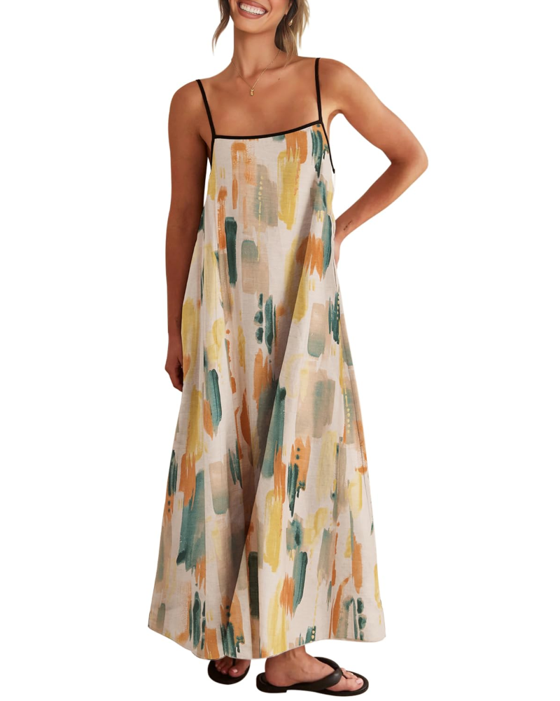 Benedetta – Vestito Maxi Con Spalline Sottili E Raffinata Schiena Scoperta