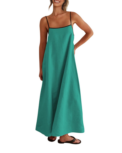 Benedetta – Vestito Maxi Con Spalline Sottili E Raffinata Schiena Scoperta