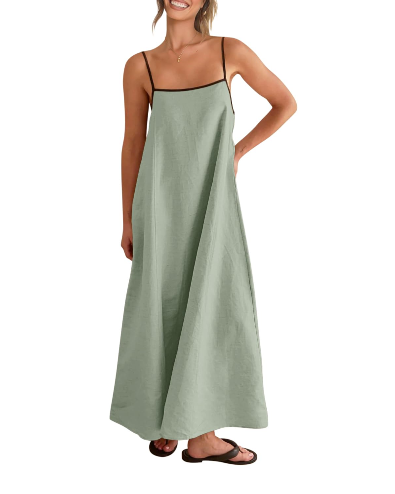 Benedetta – Vestito Maxi Con Spalline Sottili E Raffinata Schiena Scoperta