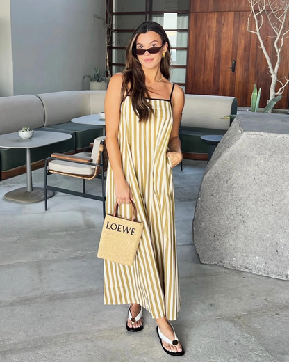 Benedetta – Vestito Maxi Con Spalline Sottili E Raffinata Schiena Scoperta