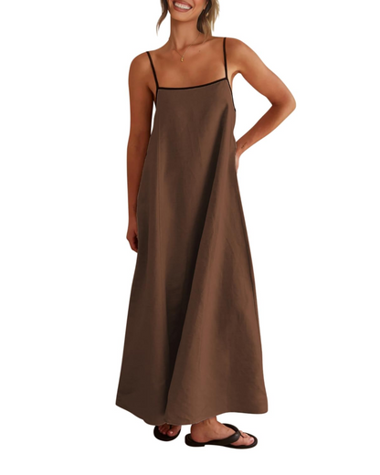 Benedetta – Vestito Maxi Con Spalline Sottili E Raffinata Schiena Scoperta