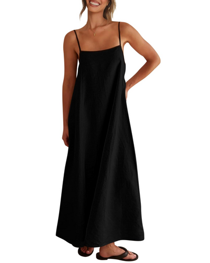 Benedetta – Vestito Maxi Con Spalline Sottili E Raffinata Schiena Scoperta