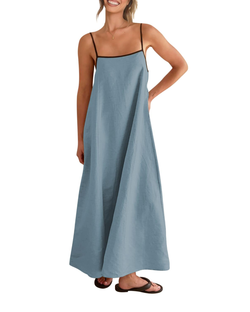 Benedetta – Vestito Maxi Con Spalline Sottili E Raffinata Schiena Scoperta