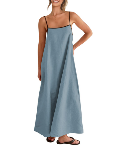 Benedetta – Vestito Maxi Con Spalline Sottili E Raffinata Schiena Scoperta