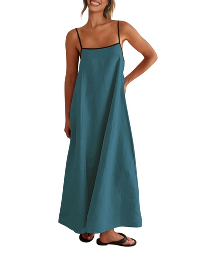 Benedetta – Vestito Maxi Con Spalline Sottili E Raffinata Schiena Scoperta