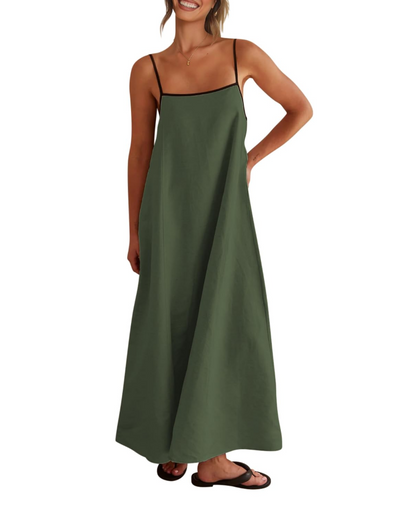 Benedetta – Vestito Maxi Con Spalline Sottili E Raffinata Schiena Scoperta
