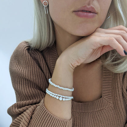 Fiorella – Orecchini Pendenti Cerchi Intrecciati Argento Sterling Doppio Hoop