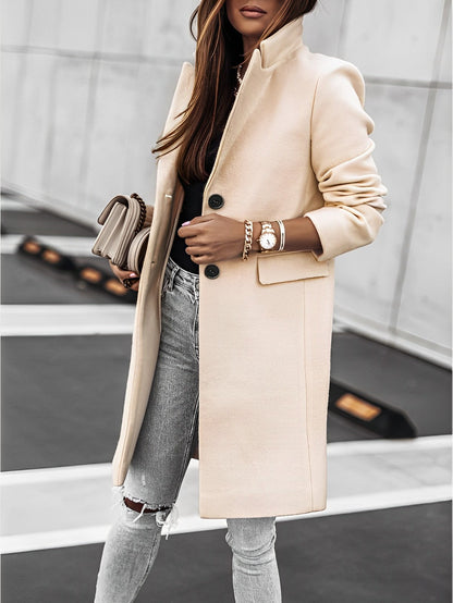 Chiara – Cappotto Donna Elegante Lungo a Due Bottoni