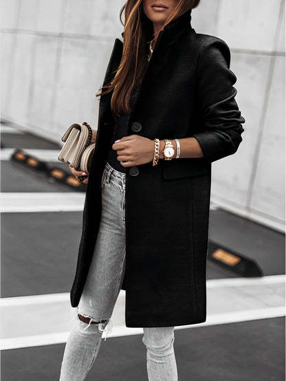 Chiara – Cappotto Donna Elegante Lungo a Due Bottoni