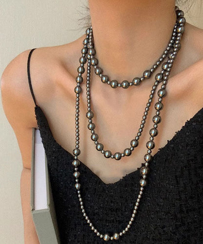 Leonarda - Collana Perle Bianche Graduate Semplice Donna