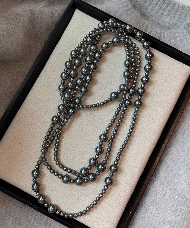 Leonarda - Collana Perle Bianche Graduate Semplice Donna