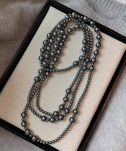 Leonarda - Collana Perle Bianche Graduate Semplice Donna