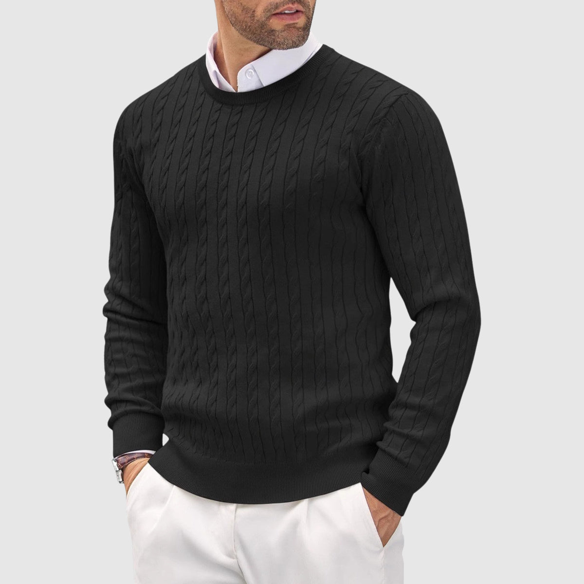 Davide - Maglione Uomo Aderente Elegante Stile Moderno