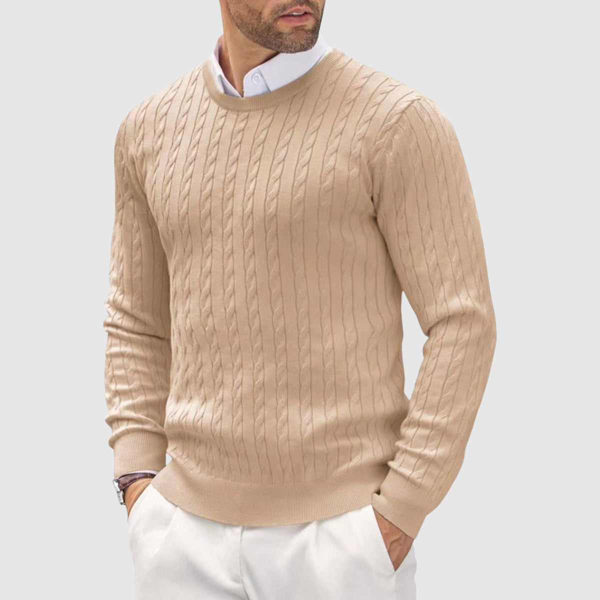 Davide - Maglione Uomo Aderente Elegante Stile Moderno