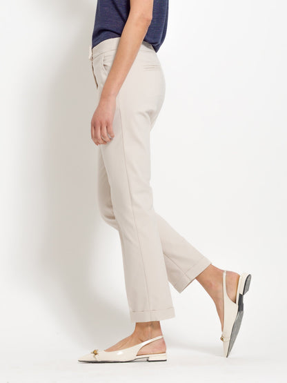 Soledad - Pantaloni chino in cotone da donna Beige