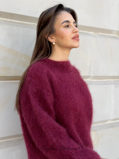 Erica - Maglione girocollo in mohair morbido