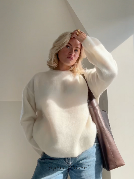 Erica - Maglione girocollo in mohair morbido