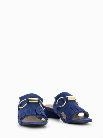 Soraia - Ciabatte blu marine eleganti da donna Marina militare