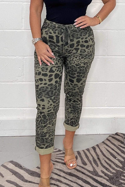 Delia - Pantaloni donna camouflage stile moderno versatili
