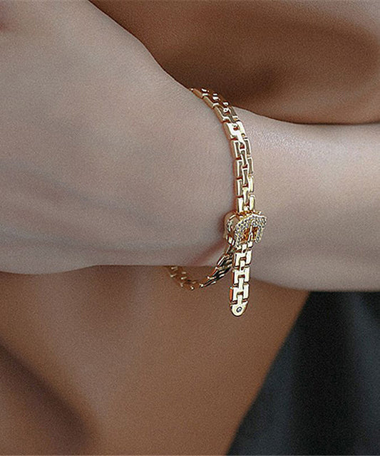 Michela - Bracciale Catena Cristallo Dorato Elegante Donna