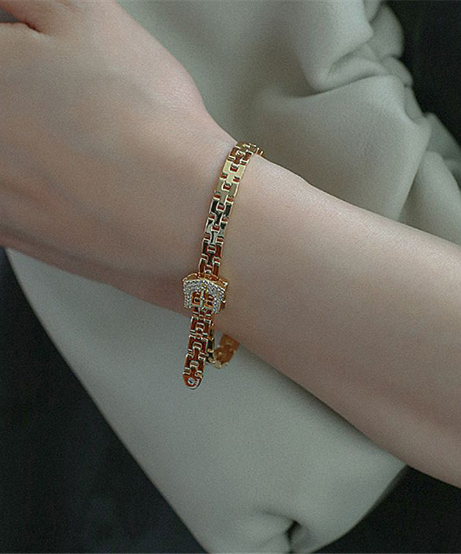 Michela - Bracciale Catena Cristallo Dorato Elegante Donna