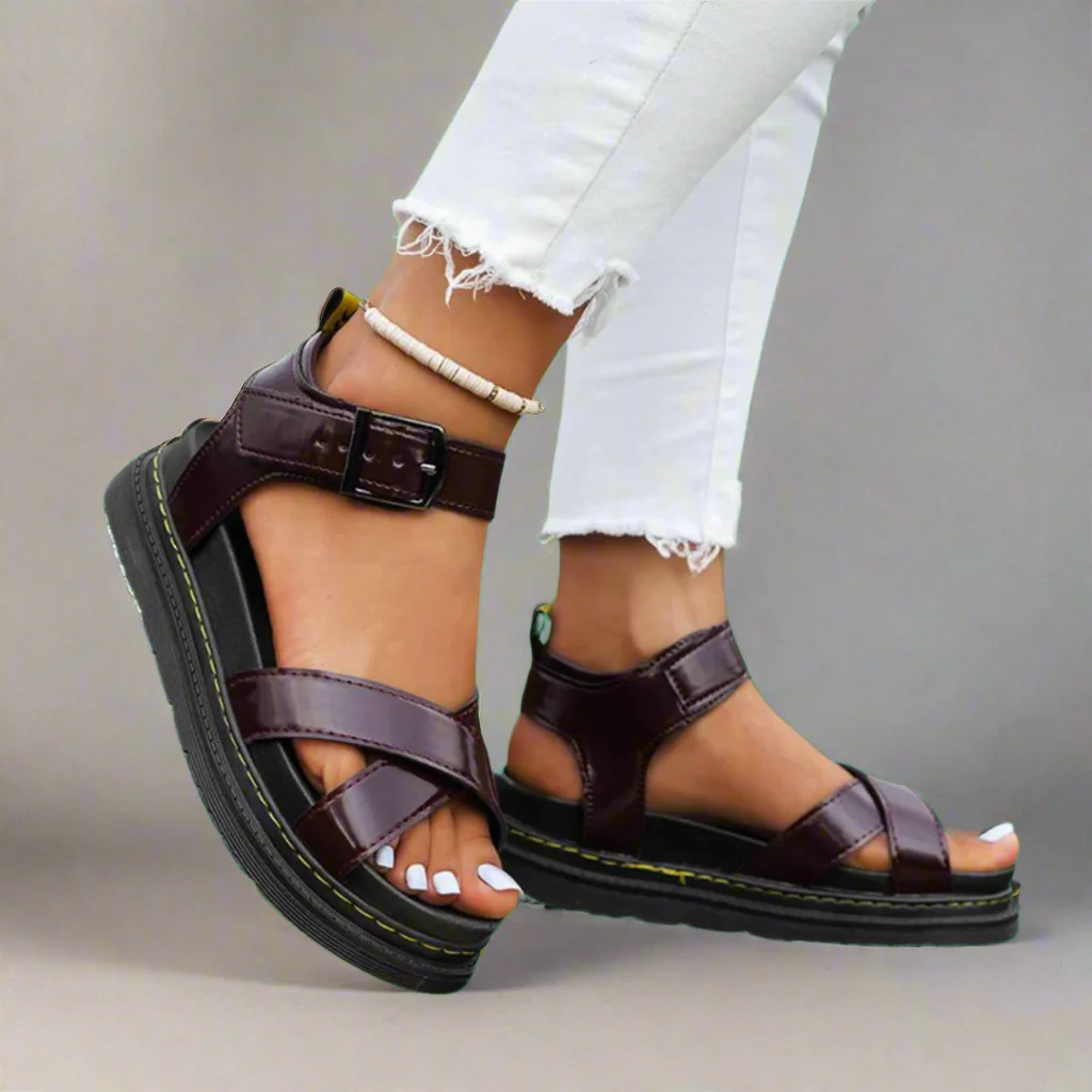Giada - Sandali donna gladiatore platform suola rialzata