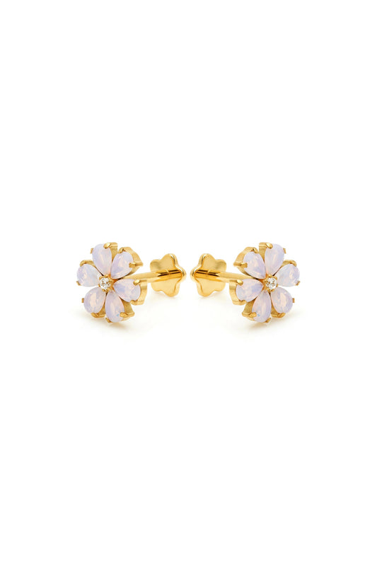 Luigita - Orecchini Donna Fiore Rosa Eleganti Moderni