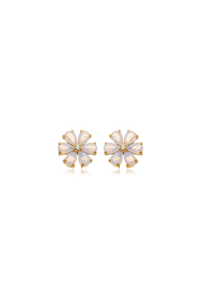 Luigita - Orecchini Donna Fiore Rosa Eleganti Moderni