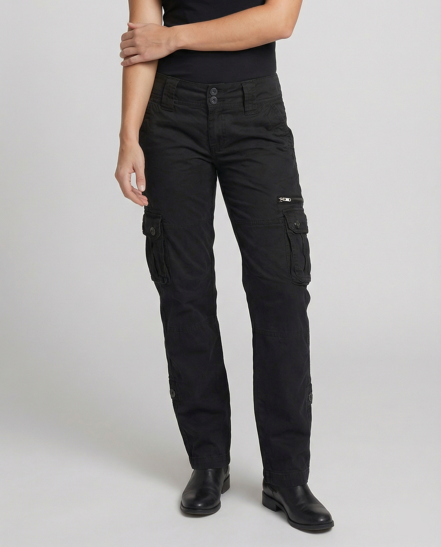 Junipera - Pantaloni Cargo Vita Alta Versatili Donna