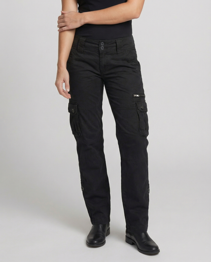 Junipera - Pantaloni Cargo Vita Alta Versatili Donna